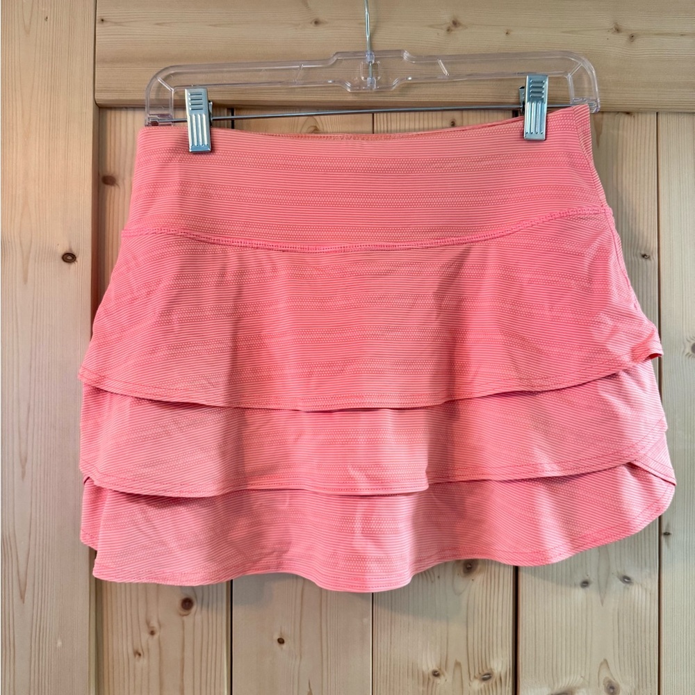 Coral Tiered Pickleball Tennis Skirt / Skort